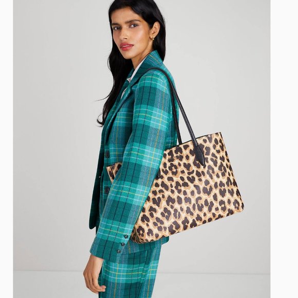 Kate Spade  Leopard Large Tote - Picture 3 of 11